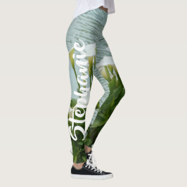 Calla Lilies Floral, Persoonlijke naam Leggings