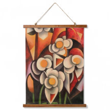 Calla Lilies Geometrische kunst Abstract in bruine