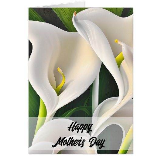 Calla Lilies Happy Moederdag Kaart (Voorkant)