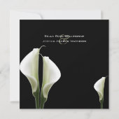 Calla Lilies Huwelijksuitnodiging Kaart (Achterkant)