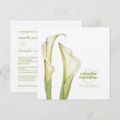 Calla lilies/huwelijksuitnodigingen kaart (Voorkant / Achterkant)