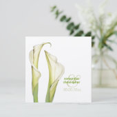 Calla lilies/huwelijksuitnodigingen kaart (Staand voorkant)