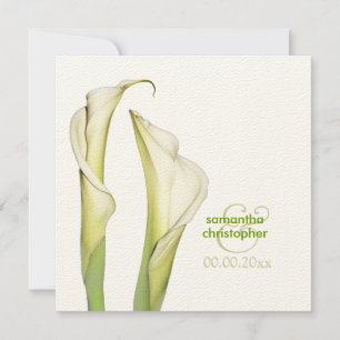 Calla lilies/huwelijksuitnodigingen kaart
