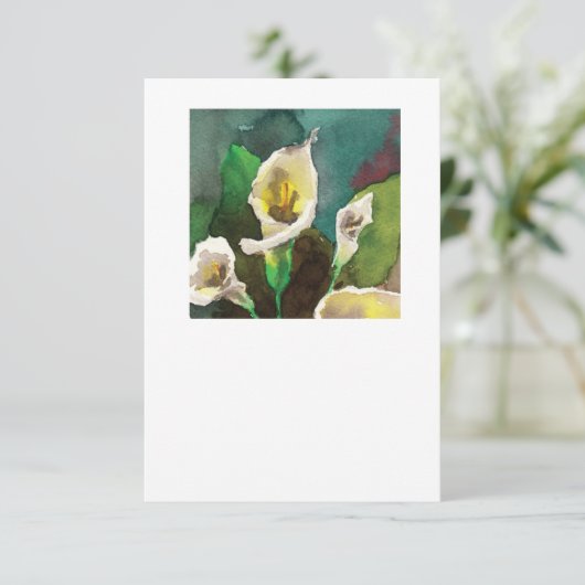 Calla Lilies kaart (Staand voorkant)