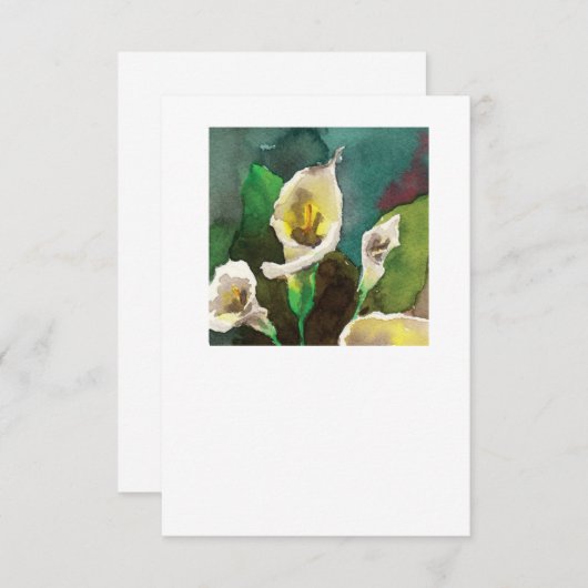 Calla Lilies kaart (Voorkant / Achterkant)