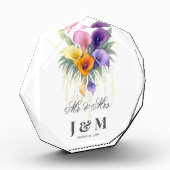 Calla Lilies Keepsake Newlyweds Gift Bride Groom  Fotoblokken (Links)