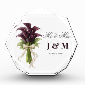 Calla Lilies Keepsake Newlyweds Gift Bride Groom Fotoblokken (Voorkant)