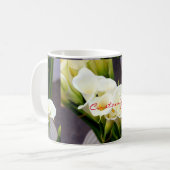 calla lilies koffie - mok (Voorkant links)