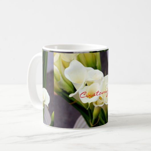 calla lilies koffie - mok (Voorkant links)