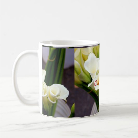 calla lilies koffie - mok (Links)
