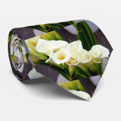 calla lilies necktie stropdas (Opgerold)