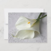 calla lilies on linen uitnodiging (Voorkant)