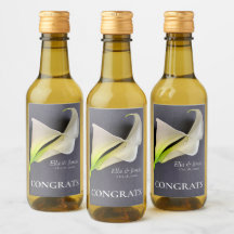 Calla lilies op een grijze bruiloft