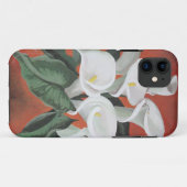 Calla Lilies op een rode achtergrond Case-Mate iPhone Case (Achterkant (horizontaal))