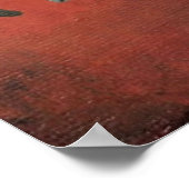 Calla Lilies op een rode achtergrond Poster (Hoek)