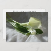 Calla Lilies op White Lace Wedding Kaart (Voorkant / Achterkant)