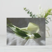 Calla Lilies op White Lace Wedding Kaart (Staand voorkant)