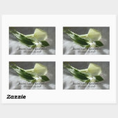 Calla Lilies op White Lace Wedding Rechthoekige Sticker (Vel)
