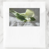 Calla Lilies op White Lace Wedding Rechthoekige Sticker (Tas)