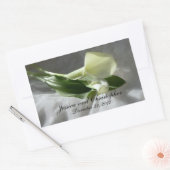 Calla Lilies op White Lace Wedding Rechthoekige Sticker (Envelop)