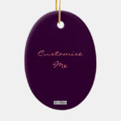 Calla Lilies (Paarse) (Deurhanger) Keramisch Ornament (Achterkant)