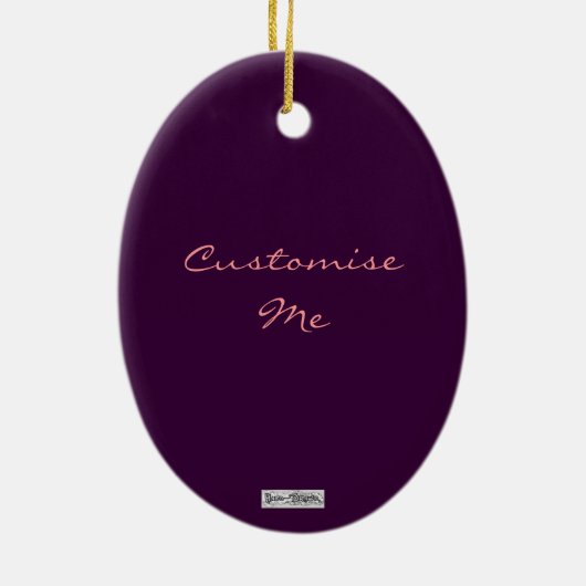 Calla Lilies (Paarse) (Deurhanger) Keramisch Ornament (Achterkant)