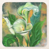 Calla Lilies Papier Onderzetter (Voorkant)