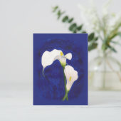calla lilies post card briefkaart (Staand voorkant)