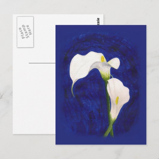calla lilies post card briefkaart (Voorkant / Achterkant)