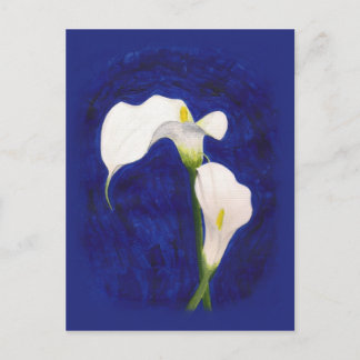 calla lilies post card briefkaart