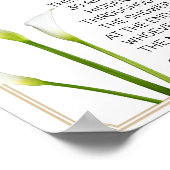 Calla Lilies Ring vrijgezellenfeest game sign. Poster (Hoek)