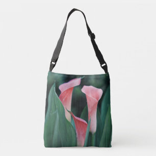 Calla Lilies roze bloemen Crossbody Tas