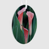 Calla Lilies roze bloemen Ornament (voorkant)