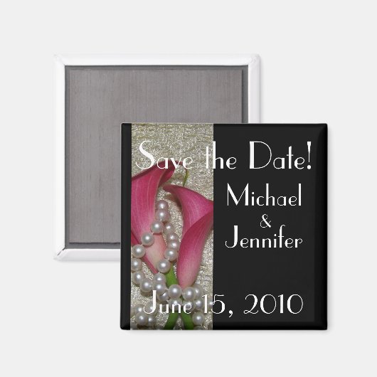 Calla Lilies Save the Date Magnet (Voorkant / Achterkant)