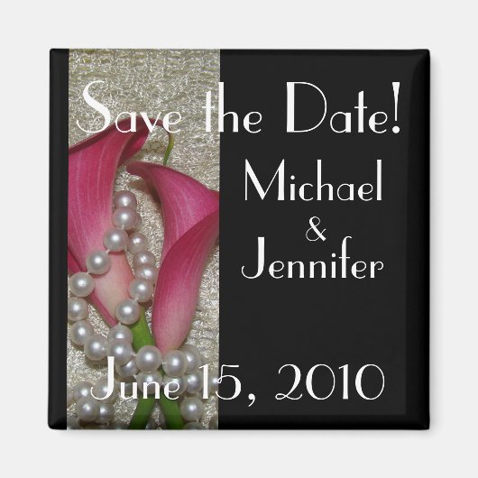 Calla Lilies Save the Date Magnet (Voorkant)