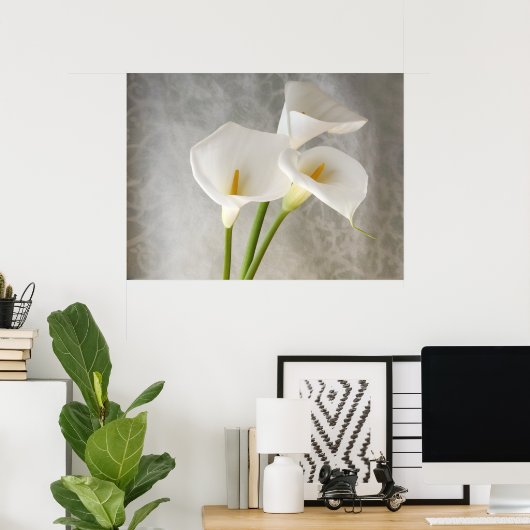 calla lilies schort poster groot (Thuiskantoor)