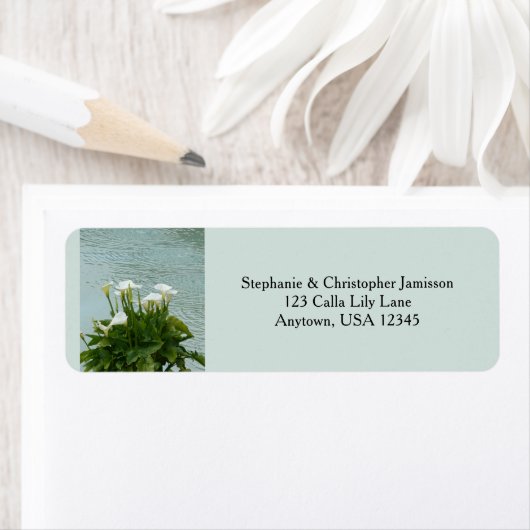 Calla Lilies smaakvol conservatief terugkeeradres Etiket (Insitu)