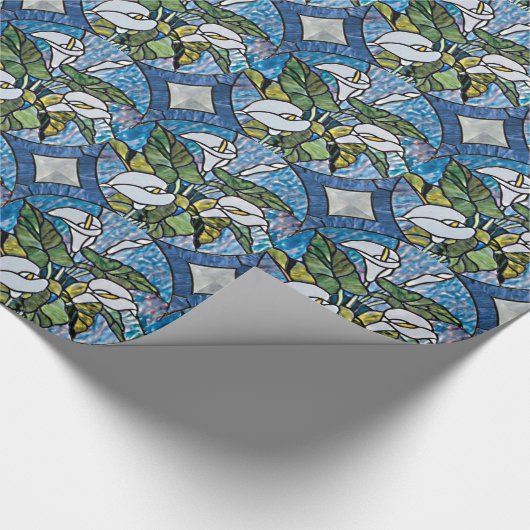 Calla Lilies Stain Glass Kijk Cadeaupapier (Hoek)