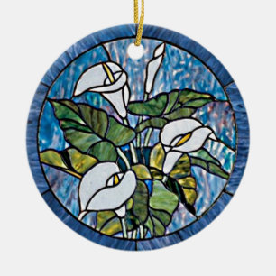 Calla Lilies Stain Glass Kijk Keramisch Ornament