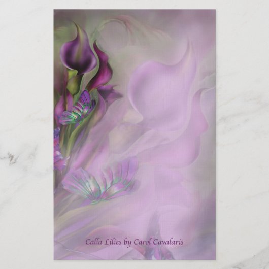 Calla Lilies Stationery Briefpapier (Voorkant)