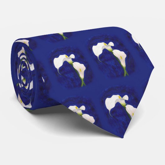 calla lilies stropdas (Opgerold)