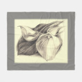 Calla Lilies Tekening Fleece Deken (Voorkant (Horizontaal))