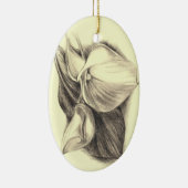 Calla Lilies Tekening Keramisch Ornament (Rechts)
