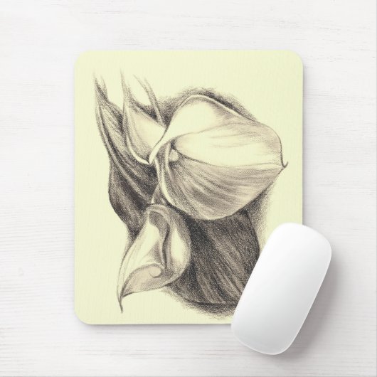Calla Lilies Tekening Muismat (Met muis)