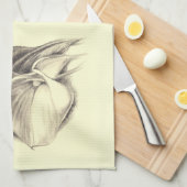 Calla Lilies Tekening Theedoek (Quarter Fold)