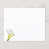 Calla Lilies Time Capsule bruiloft Flyer (Achterkant)
