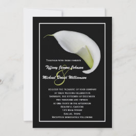 Calla Lilies Uitnodiging voor bruiloft - White Cal