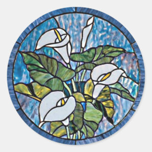 Calla Lilies van de Vleetglas Ronde Sticker