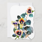 Calla Lilies Victoriaans Floral Bouquet Elegant Kaart (Achterkant)