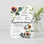 Calla Lilies Victoriaans Floral Bouquet Elegant Kaart (Staand voorkant)